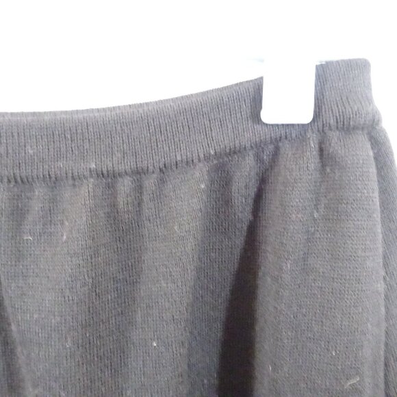 VTG Italian Merino Wool Pencil Skirt Black Knee Length Giancarlo Ferranti Size M - Picture 2 of 6